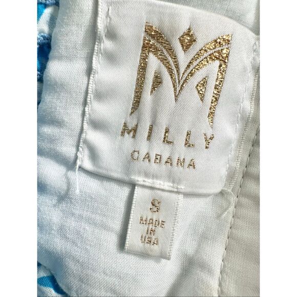 Milly Cabana Strapless Tie Dye Cover-Up Dress blue and white - Picture 2 of 6